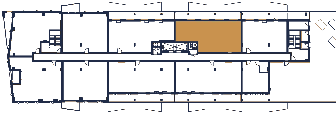 Plan de l'étage, l'appartement en or