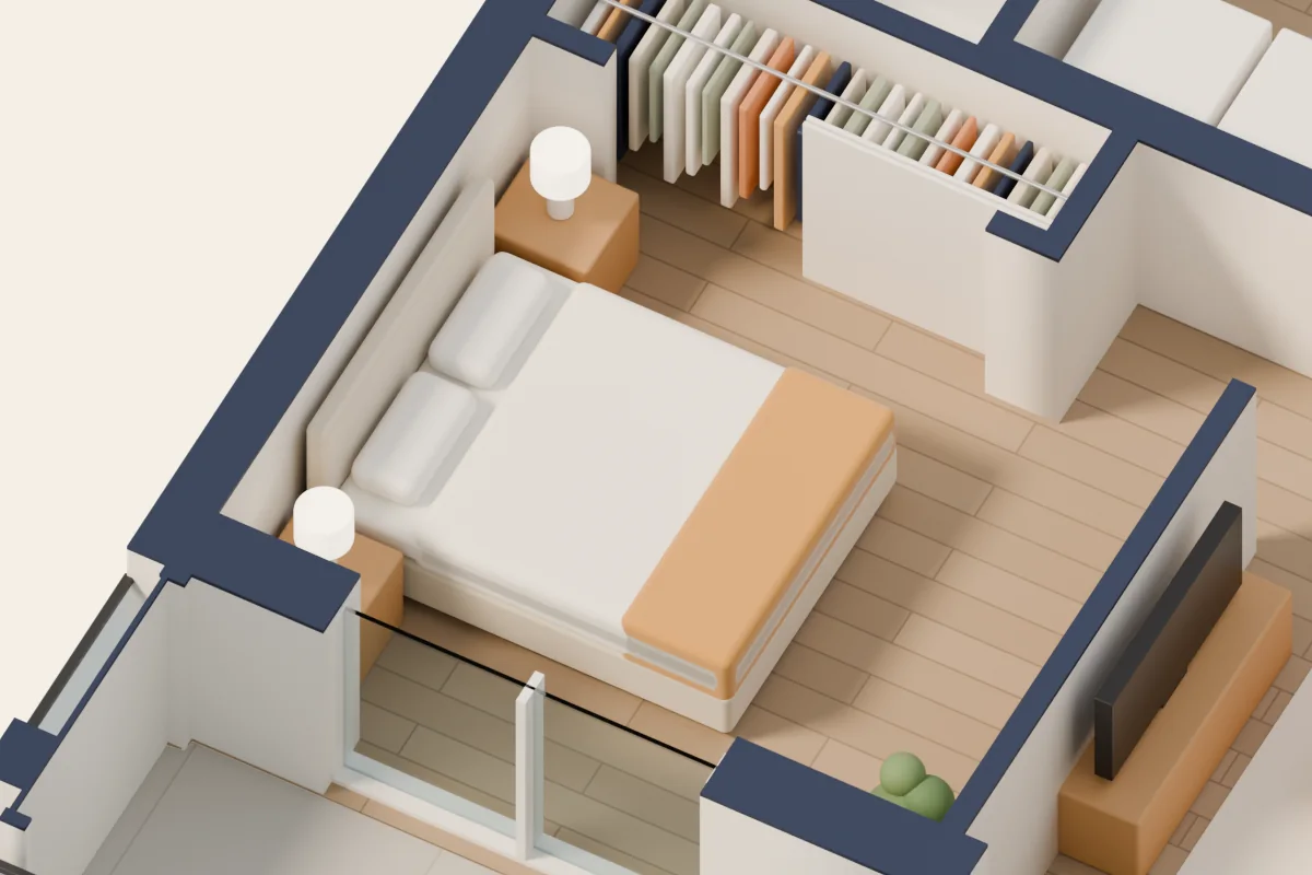 Chambre 2, vue 3D