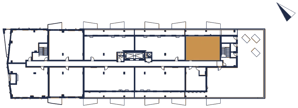 Plan de l'étage, l'appartement en or