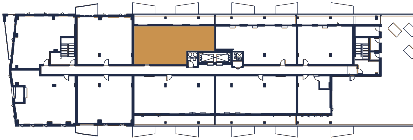 Plan de l'étage, l'appartement en or