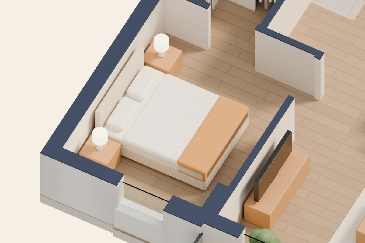 Chambre 2, vue 3D