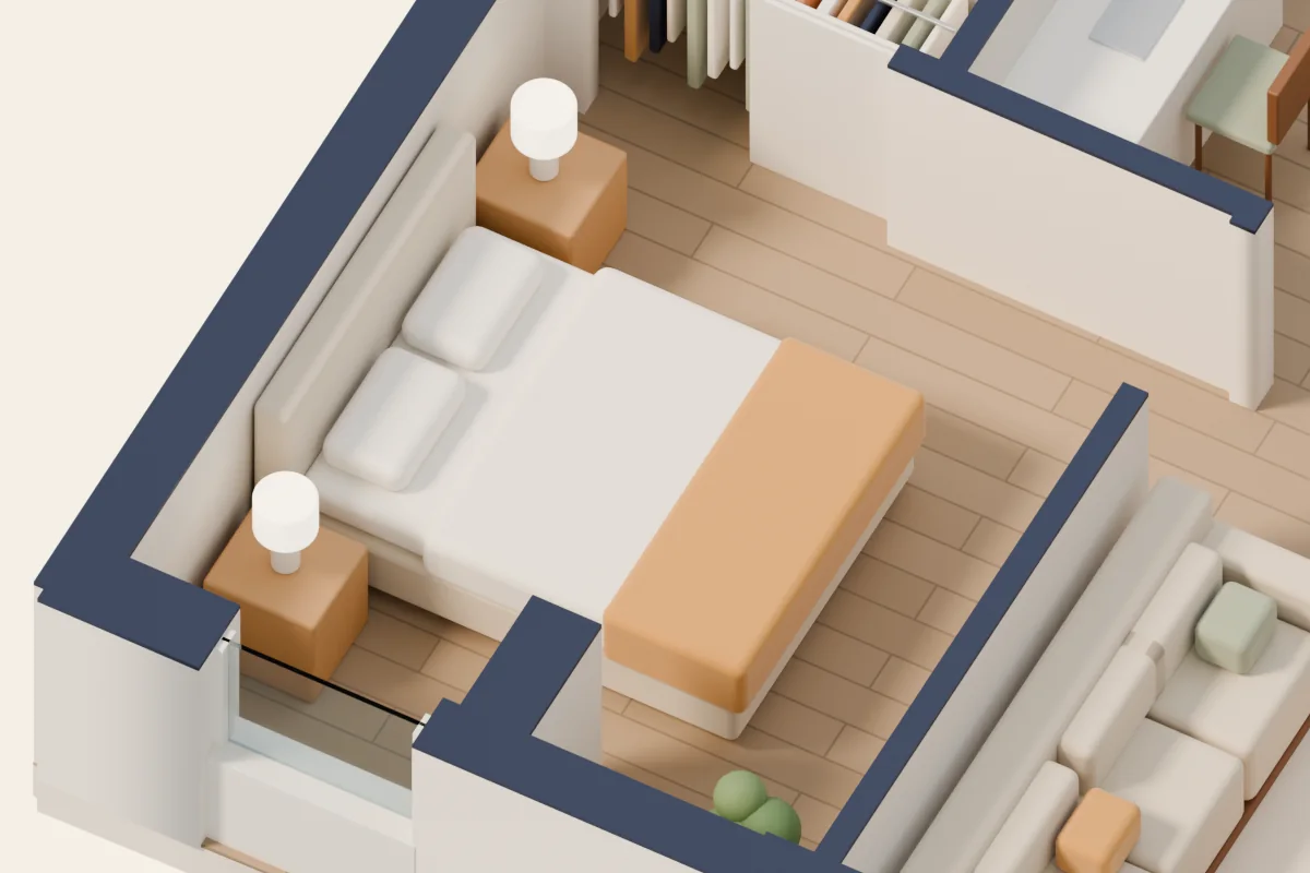 Chambre 2, vue 3D