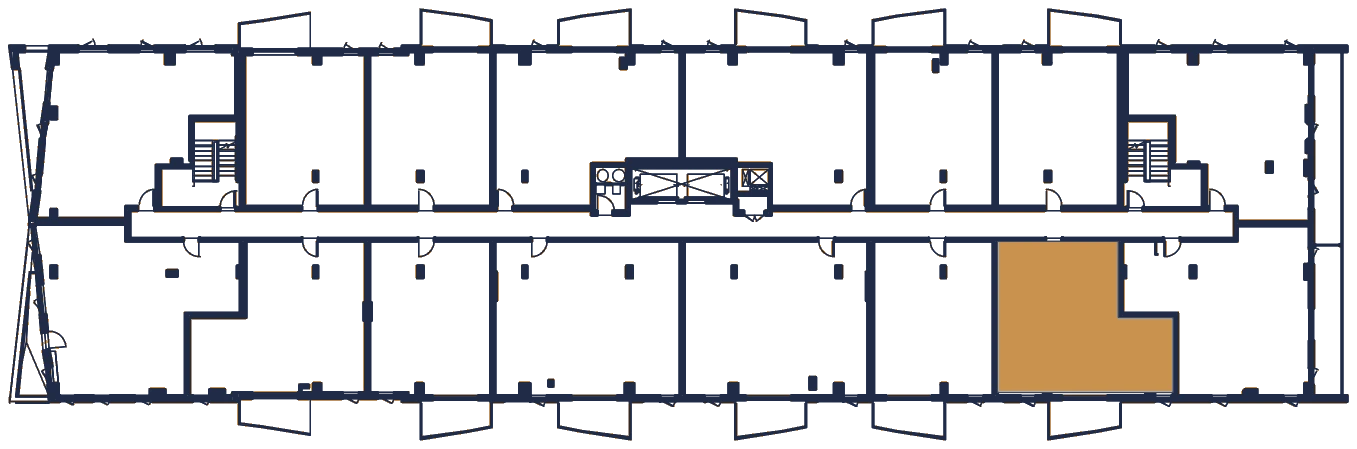 Plan de l'étage, l'appartement en or