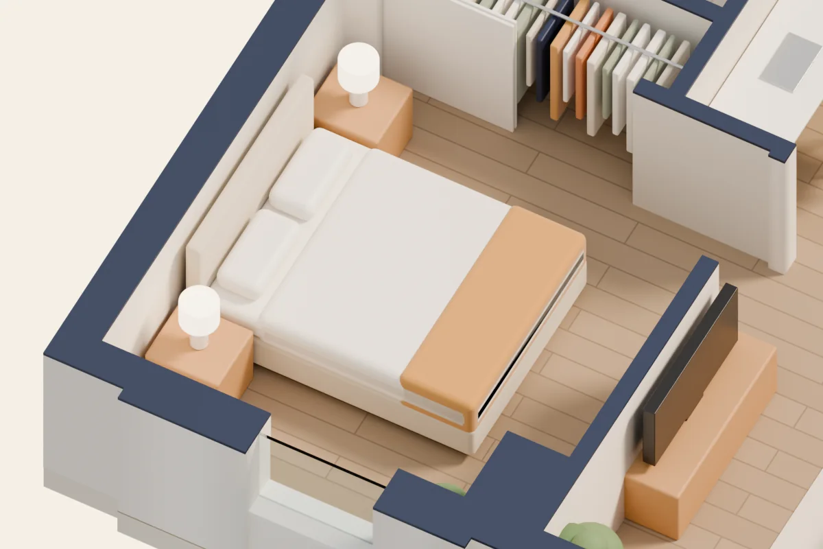 Chambre 2, vue 3D
