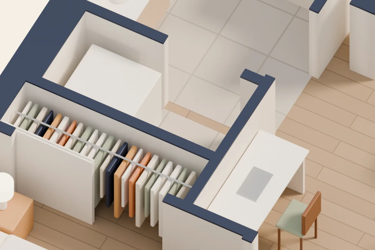 Buanderie, vue 3D